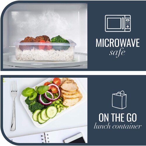 Fullstar 50PCS Food Storage Containers w/ Lids, Meal Prep Tupperware w/ Labels & Pen Perspective: right