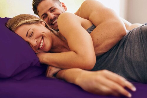 CGK Unlimited Deep Pocket 14 - 16 Inch Microfiber Fitted Sheet - King - Purple Perspective: right