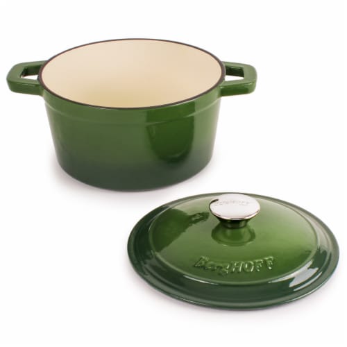 BergHOFF Cast Iron Round Casserole Dish - Green Perspective: right