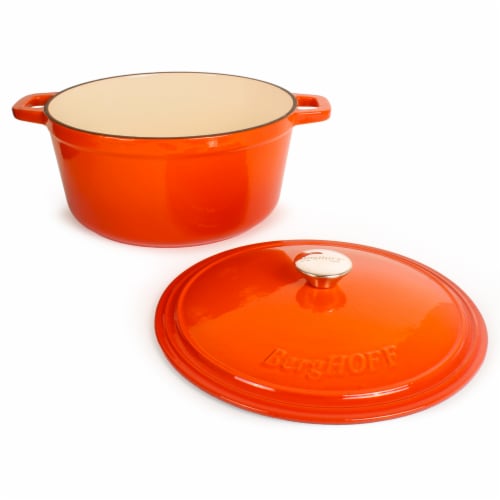 BergHOFF Neo Cast Iron Round Casserole Dish - Orange Perspective: right