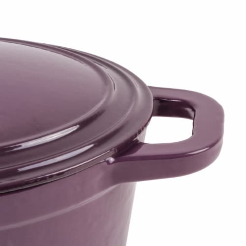 BergHOFF Neo 5qt Cast Iron Oval Casserole Dish - Purple Perspective: right