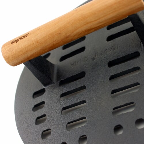BergHOFF Cast Iron Slotted Steak Press - Black Perspective: right