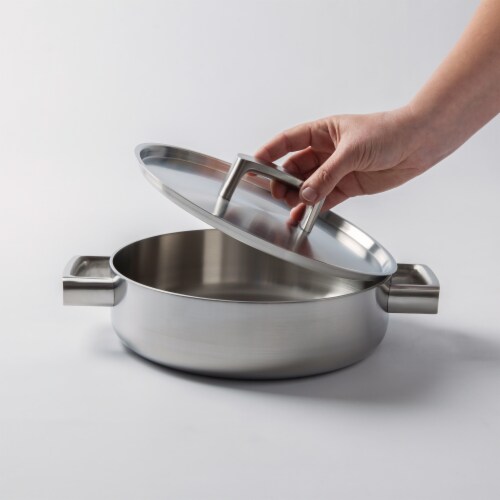 BergHOFF Stainless Steel 5-Ply Covered Deep Skillet Perspective: right