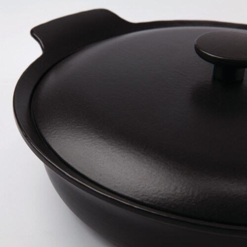 BergHOFF Ron Cast Iron Covered Deep Skillet - Black Perspective: right