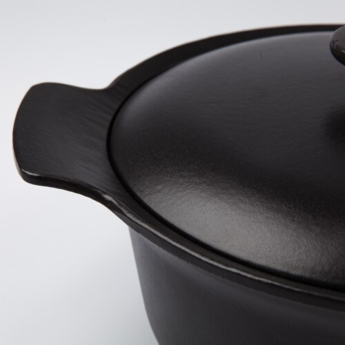 BergHOFF Ron 10-Inch Cast Iron Dutch Oven 4.4Qt., Black Perspective: right