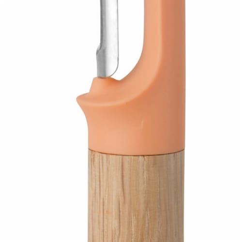 BergHOFF Leo Stainless Steel Straight Peeler - Pink Perspective: right