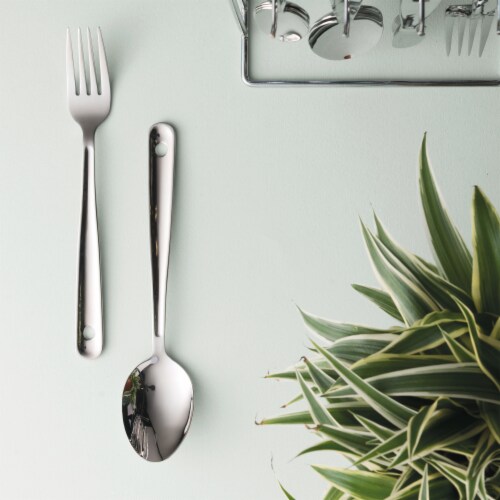BergHOFF Essentials Alteo Stainless Steel Flatware Set with Storage Rack Perspective: right