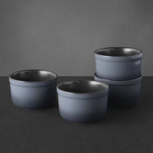 BergHOFF Gem Stoneware Large Ramekins - 4 Pack - Gray Perspective: right