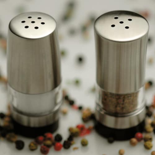 BergHOFF Geminis Stainless Steel Mini Salt & Pepper Dispensers Perspective: right
