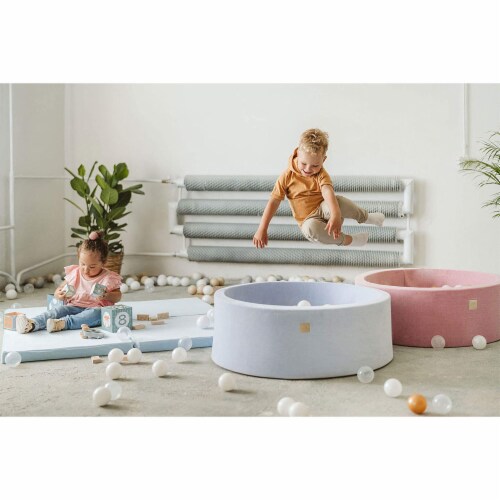 MeowBaby Large Round 35 x 11.5 Inch Baby Foam Ball Pit with 200 2.75 Inch Balls Perspective: right