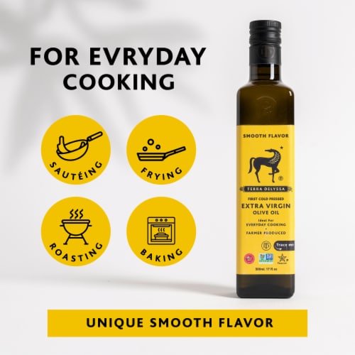 Terra Delyssa® First Cold Press Smooth Flavor Extra Virgin Olive Oil Perspective: right