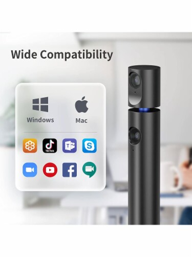 CZUR Halo Streaming No-Mount 1080P Dual Webcam with Microphone Perspective: right