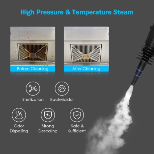 Costway Multifunction Portable Steamer Household Steam Cleaner 1050W W/Attachments Blue Perspective: right