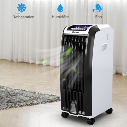 Evaporative Portable Cooler Fan Anion Humidify W/ Remote Control Perspective: right