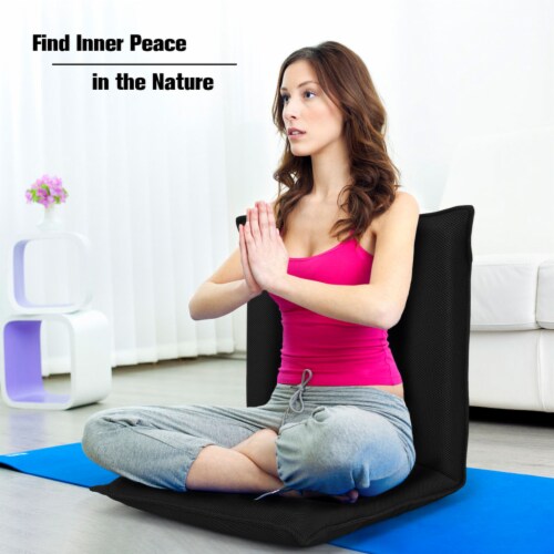 Adjustable 6 Position Floor Chair Folding Lazy Man Sofa Chair