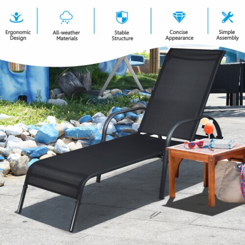 Sling patio lounge shop chairs