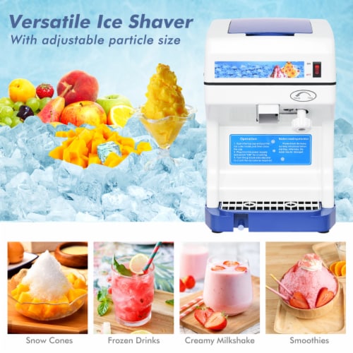 Costway Electric Ice Shaver Machine Tabletop Shaved Ice Crusher Ice Snow Cone Maker Perspective: right