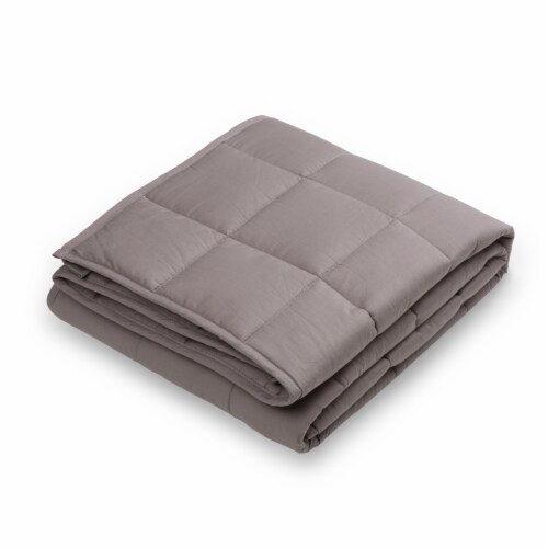 Glitzhome Cotton Quilted Weighted Blanket and Removable Duvet Cover Perspective: right