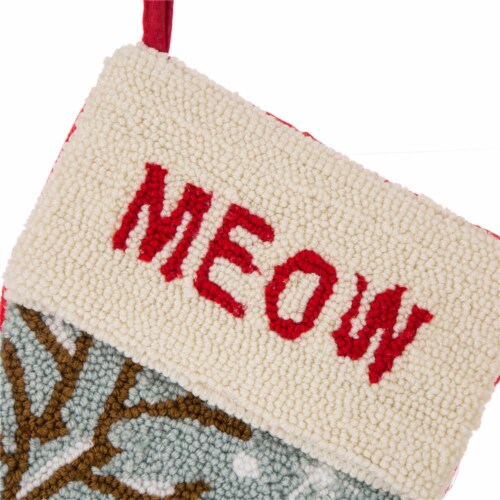 Glitzhome Set of Two Hooked Stocking, Cat & Dog Perspective: right