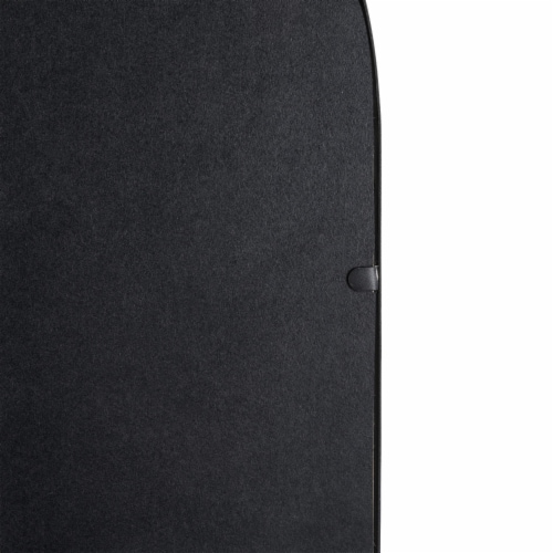 Glitzhome Oversized Metal/Glass Arched Wall Mirror - Black Perspective: right