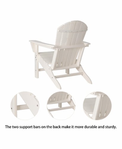 Glitzhome All-Weather Adirondack Chair - White Perspective: right