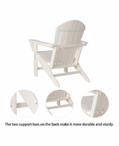 Glitzhome All-Weather Adirondack Chair - White Perspective: right