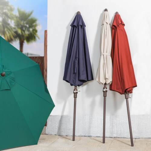 Glitzhome Aluminium Self Tilt Patio Umbrella - Navy Blue Perspective: right
