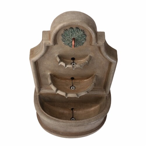 Glitzhome 37.25 Inch H Freestanding Electrical Fountain with Lights, Antique European Style Perspective: right