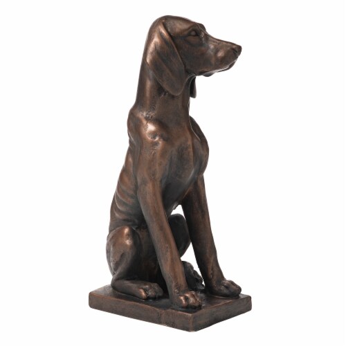 Glitzhome Sitting Dog Decorative Garden Statue Perspective: right