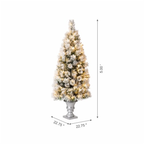 Glitzhome 150-Light Warm Light Pre-Lit Artificial Pine Christmas Tree Perspective: right