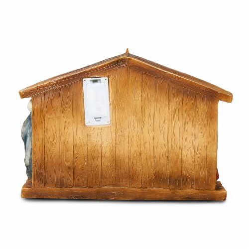 Glitzhome Lighted Resin Nativity Perspective: right