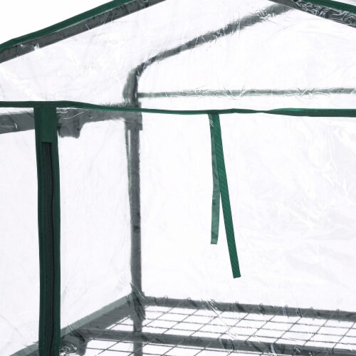 Glitzhome 49.25 Inch Tall Portable PVC Greenhouse, 3 Tier Perspective: right