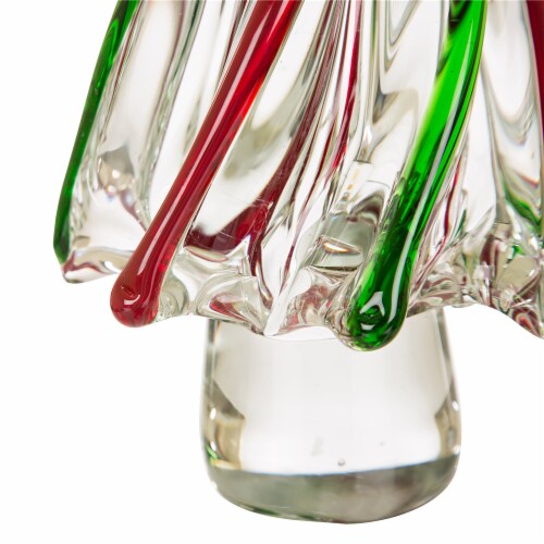 Glitzhome Glass Christmas Tree Table Decoration Perspective: right