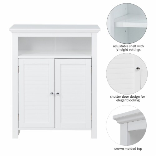 Short Pedestal Sink Washroom Storage Furniture w/Double Doors and Moveable  Shelf, 1 Unit - Harris Teeter