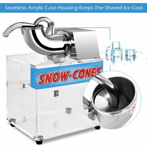 Costway Electric Snow Cone Machine Ice Shaver Maker Shaving Crusher Dual Blades Perspective: right
