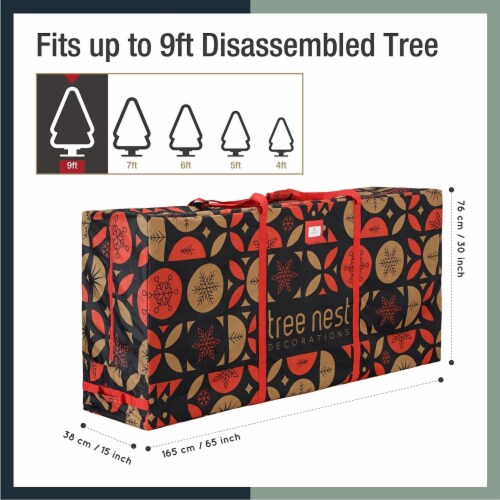 Tree Nest Artificial Christmas Tree Storage Bag Holiday For 9' Tree, Canvas Oxford Fabric Perspective: right