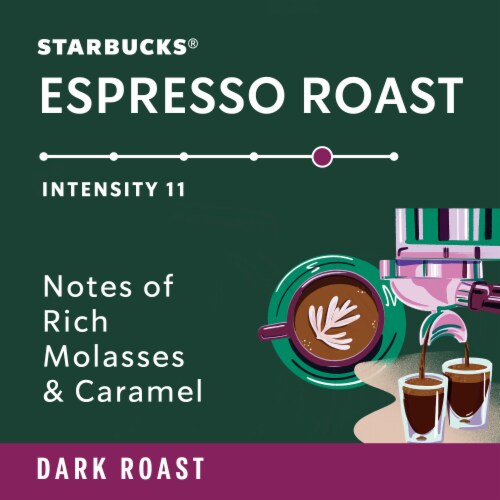 Starbucks By Nespresso Vertuo Line Pods Dark Roast Coffee Espresso Roast 100% Arabica Perspective: right