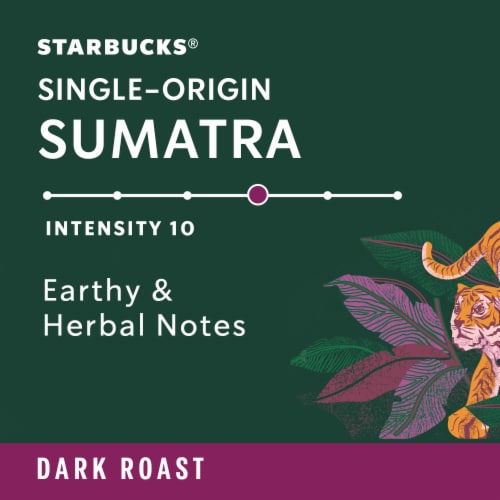 Starbucks By Nespresso Vertuo Line Pods Dark Roast Coffee Single-Origin Sumatra 100% Arabica Perspective: right