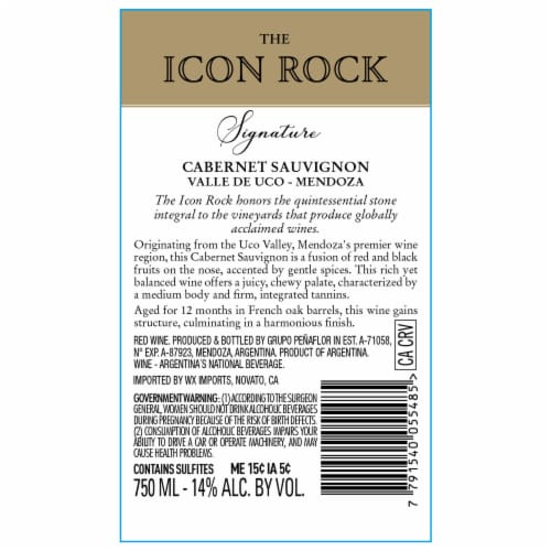The Icon Rock Signature Chardonnay Perspective: right