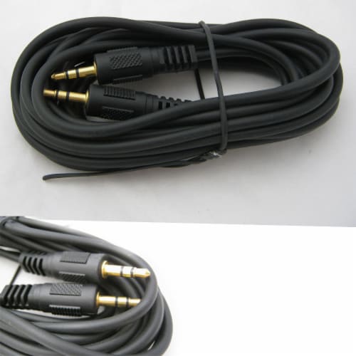 12 FT CAR AUDIO 3.5MM JACK AUX AUXILIARY CABLE IPOD MP3 AUDIO MALE PLUG ADAPTER Perspective: right