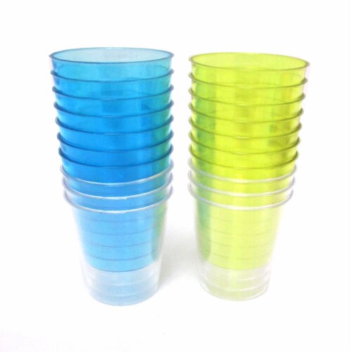 60 Shot Glasses Hard Plastic Colors 1 Oz Mini Wine Glass Party Cups Catering Bar Perspective: right