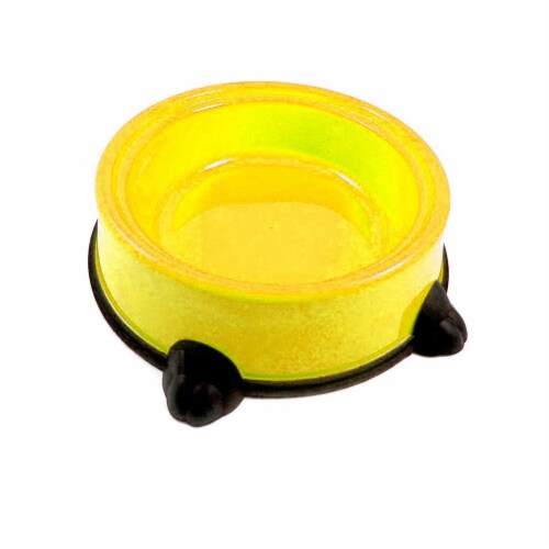 Pet Food Bowl Non Skid Feeding Dish Dog Cat Water Food Feeding Plastic Plate 9 Perspective: right