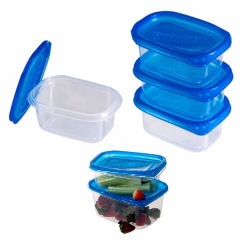 3 X Food Storage Container Freezer Microwave Dishwasher Safe Lids Lunch BPA FREE Perspective: right