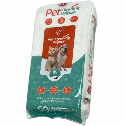 24 Pk Bulk Pet Cleaning Wipes Grooming Dog Cat Dry Bath Clean Ears Paws