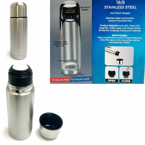 Vacuum Flask Coffee Bottle Thermos Stainless Steel 12 Hrs Hot Cold Travel  12 Oz, 1 - Kroger