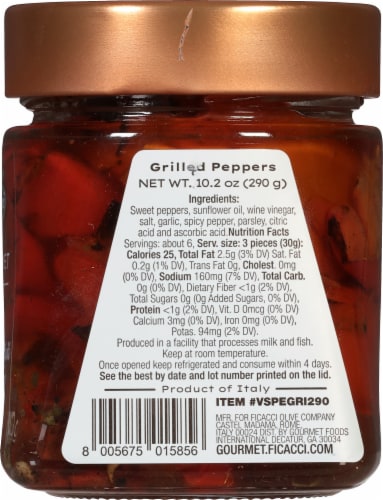 Ficacci Gourmet Peperoni Grigliati Grilled Peppers Perspective: right