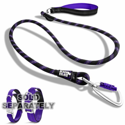 Black Rhino 5Feet Purp Bl Dog Leash w Ultra Soft Handle Alum. Carabiner 5 Feet Ralphs