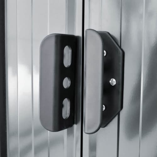 vidaXL Garden Shed Gray Metal 74.8 x48.8 x71.3 Perspective: right