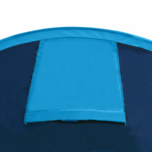 Waterproof Camping Tent 4 Persons Navy Blue/Light Blue Perspective: right