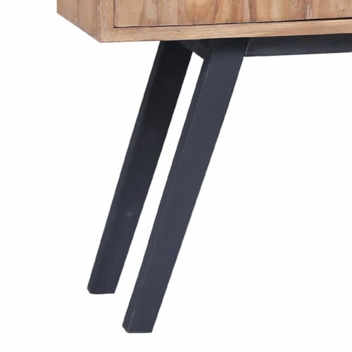 vidaXL Side Cabinet 55.1 x11.8 x29.5 Solid Teak Perspective: right